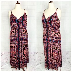 👗|•SHEIN•| Curve Colorful Floral V-neck Vacation Summer Belted Dress Size 2XL